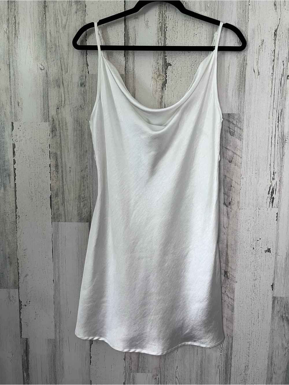 Motel Rocks Paiva Ivory Satin Cowl Neck Slip Mini Dress  - medium NWT